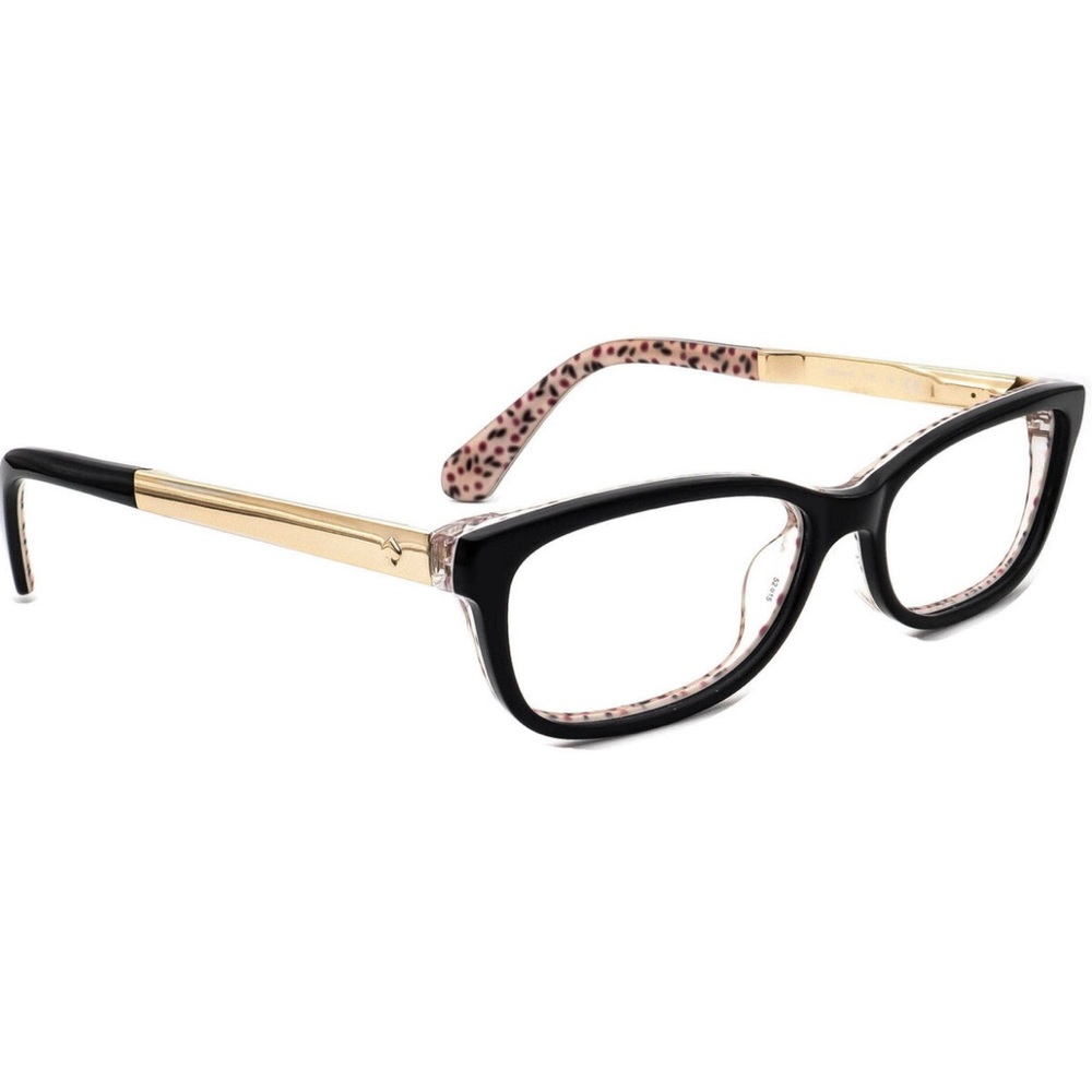 Kate spade jessalyn UYY black/gold rectangular eyeglasses with case